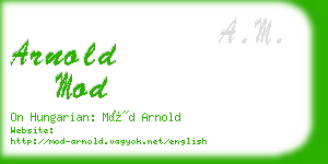 arnold mod business card