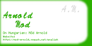 arnold mod business card